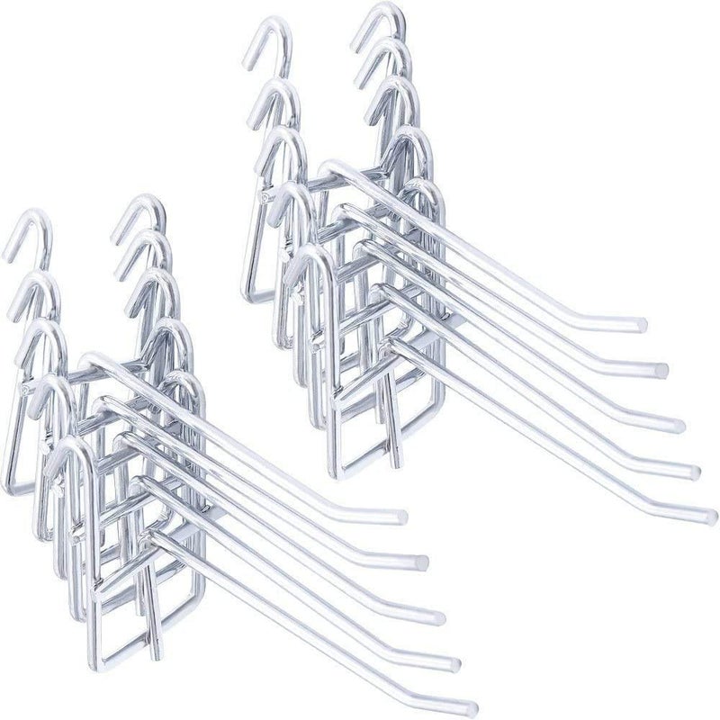 Sourcemall Stainless Steel Grid Wall Bracket Peg Board Display Hook for Panel for Supermarket 4 inch 30pack - Image 1